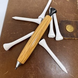 Golfers Pencil handmade from Jack Daniels cask wood
