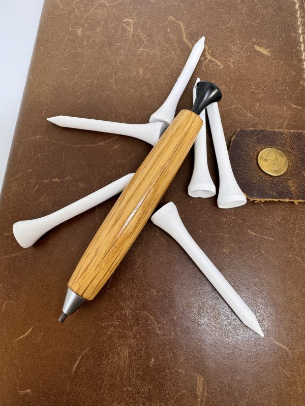 Golfers Pencil handmade from Jack Daniels cask wood