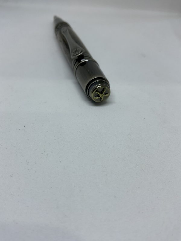 Handmade extremely Rare English 3000 year old Bog Oak Ballpoint pen in Celtic /Art Deco style - Image 5