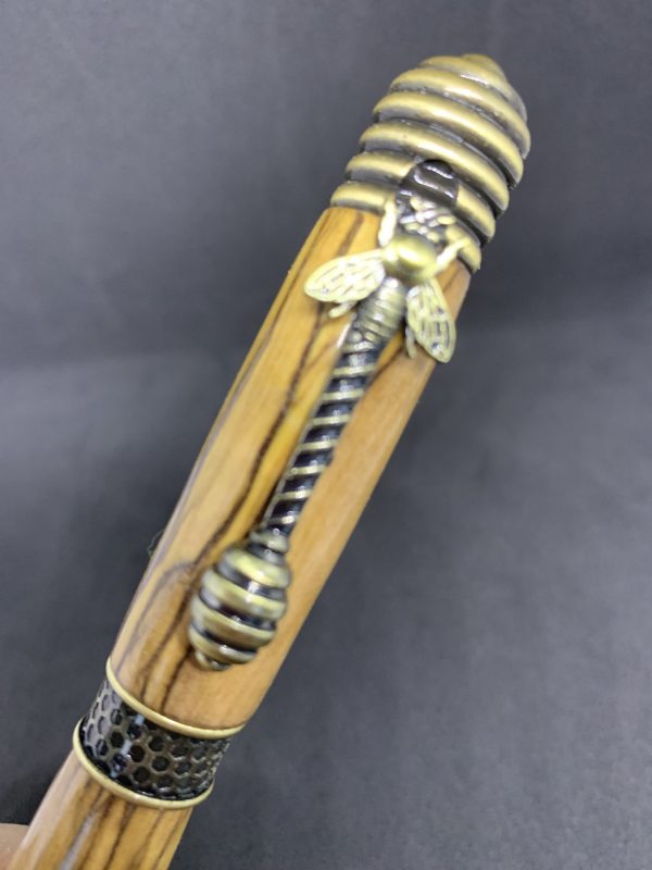 Italian Olivewood fountain pen with HoneyBee fittings - Image 9