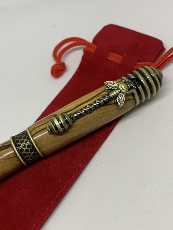 Italian Olivewood fountain pen with HoneyBee fittings - Image 3