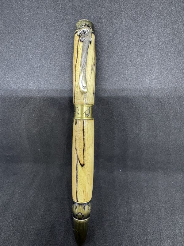 Handcrafted ballpoint pen in Horse/Pony finish with spalted maple wood - Image 7