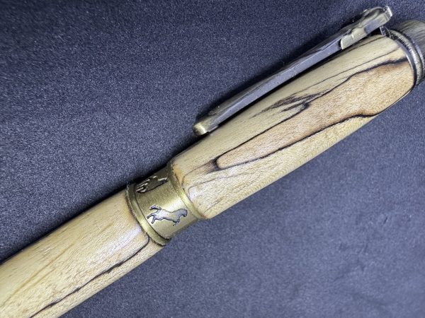Handcrafted ballpoint pen in Horse/Pony finish with spalted maple wood - Image 8