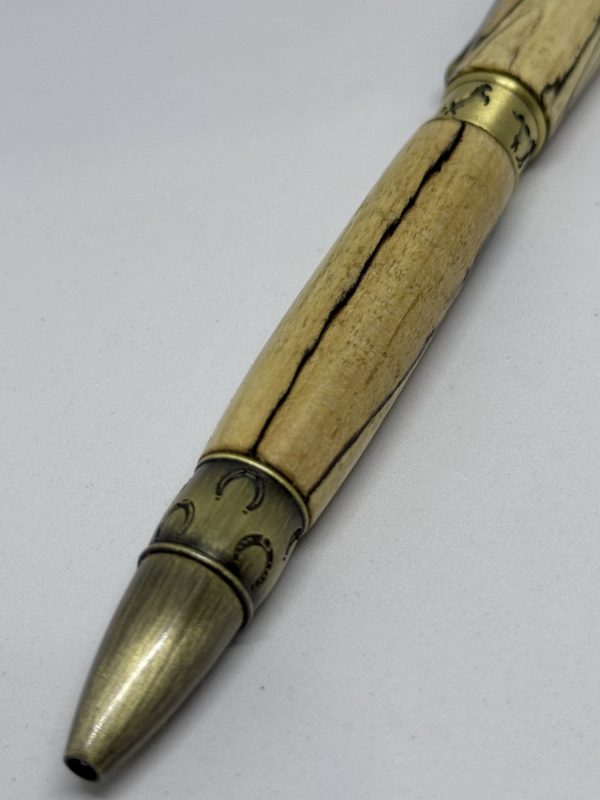Handcrafted ballpoint pen in Horse/Pony finish with spalted maple wood - Image 4