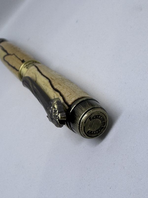 Handcrafted ballpoint pen in Horse/Pony finish with spalted maple wood - Image 3