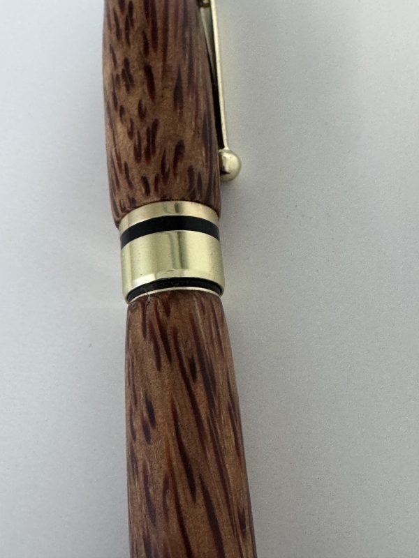 Amazing Coconut wood fountain pen handcrafted with gold fittings - Image 3