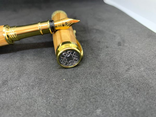 Handcrafted Olive wood Celtic Knot fountain pen
