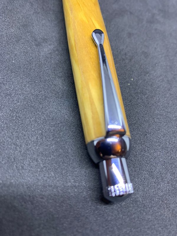 Sketch Pencil in Olive wood with chrome finish