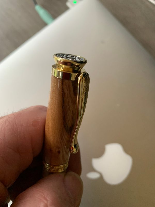 Handcrafted Scots Elm wood Celtic Knot fountain pen