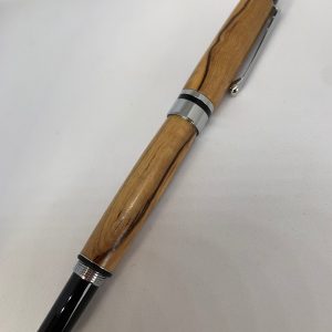 Handcrafted Holy Land Olive Fountain Pen with Chrome fittings