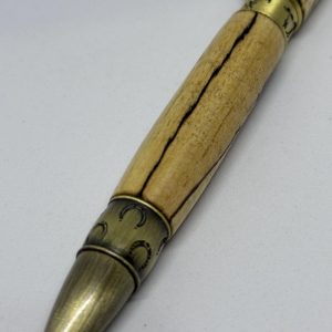 Handcrafted ballpoint pen in Horse/Pony finish with spalted maple wood