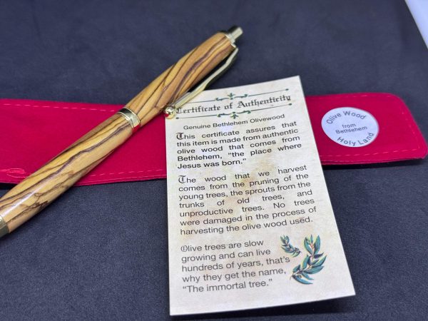 Bethlehem Holy Land Olive wood handcrafted mechanical pencil