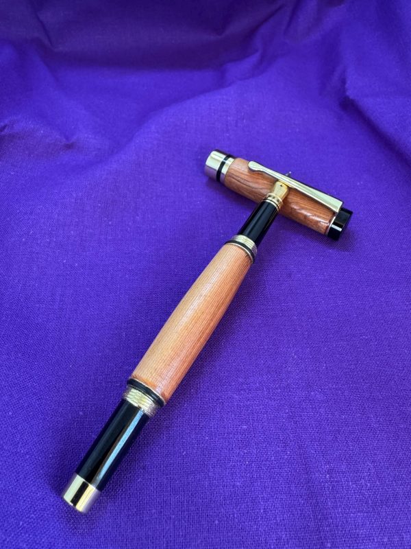 Fountain Pen in Scottish Douglas Fir, finished in Gold fittings